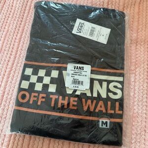 Vans Wrecked Angle Logo Checkered Long Sleeve Tee Short NWT Medium Men’s